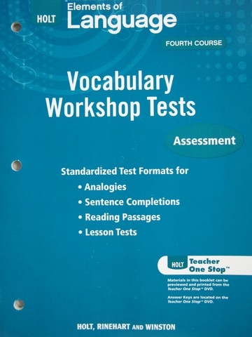 (image for) Elements of Language 4th Course Vocabulary Workshop Tests (P)