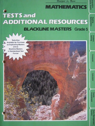 (image for) Harper & Row Mathematics 5 2nd Edition Tests & Additional (P)