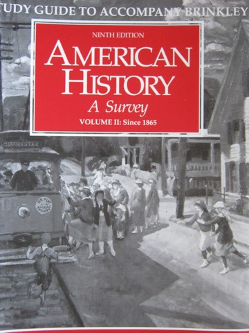 (image for) American History A Survey 9th Edition Volume 2 Study Guide (P)