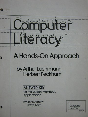 (image for) Computer Literacy A Hands-on Approach Answer Key Apple (P)