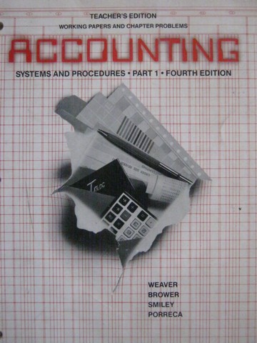 (image for) Accounting Systems & Procedures 4e Part 1 TE Working (TE)(P)