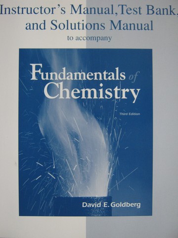 (image for) Fundamentals of Chemistry 3e IM Test Bank Solutions (TE)(P)