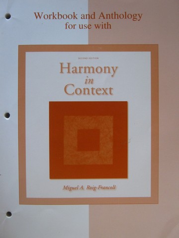 (image for) Harmony in Context 2nd Edition Workbook & Anthology (P)