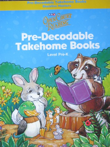 (image for) SRA Open Court Reading Pre-K Pre-Decodable Takehome BLM (P)