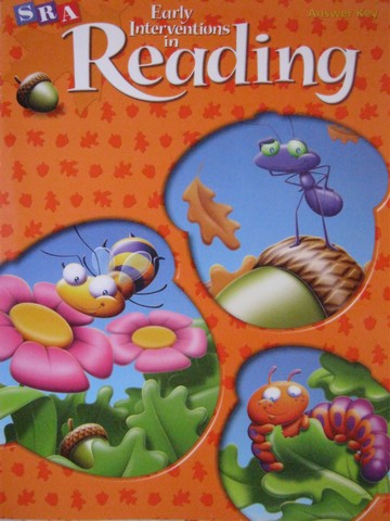 (image for) SRA Early Interventions in Reading 1 Answer Key (P)
