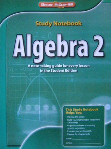 (image for) Algebra 2 Common Core Edition Study Notebook (P)