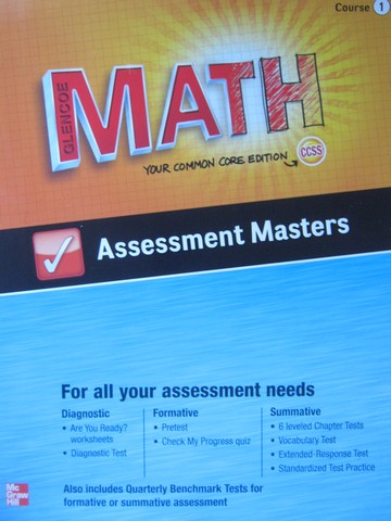 (image for) Math Course 1 Common Core Assessment Masters (P)