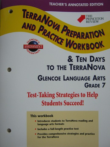 (image for) TerraNova Preparation & Practice Workbook Grade 7 TAE (TE)(P)
