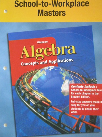 (image for) Glencoe Algebra School-to-Workplace Masters (P)