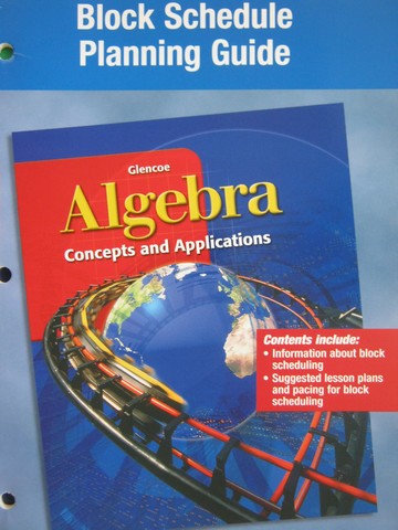 (image for) Glencoe Algebra Block Schedule Planning Guide (P)