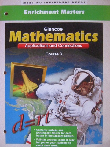 (image for) Mathematics Applications & Connections 3 Enrichment Masters (P)