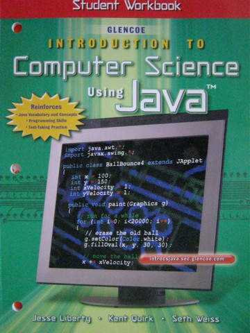 (image for) Introduction to Computer Science Using Java Student Workbook (P)