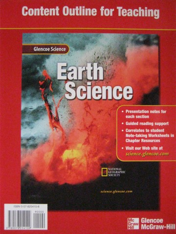 (image for) Glencoe Earth Science Content Outline for Teaching (Spiral)
