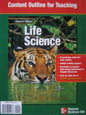 (image for) Glencoe Life Science Content Outline for Teaching (Spiral)