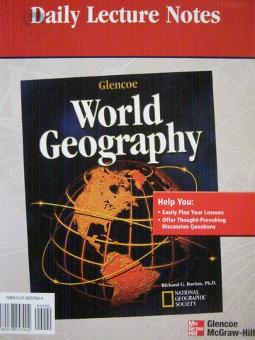 (image for) World Geography Daily Lecture Notes (Spiral) by Richard G Boehm