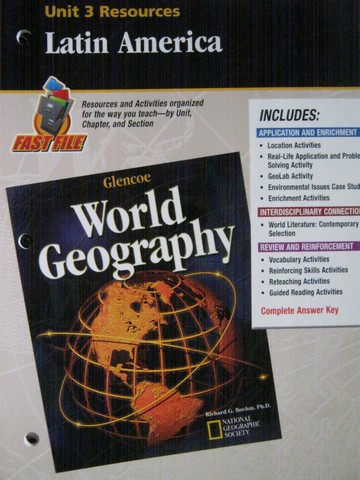 (image for) World Geography Unit 3 Resources (P) by Richard G Boehm