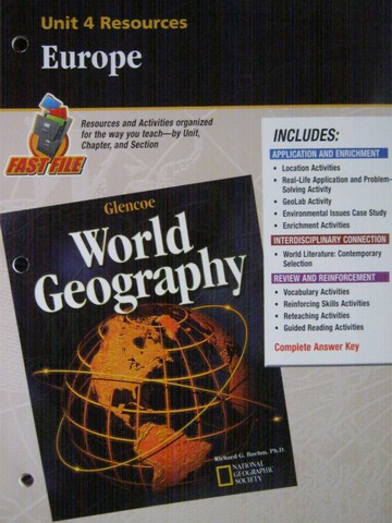 (image for) World Geography Unit 4 Resources (P) by Richard G Boehm