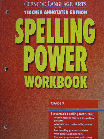 (image for) Spelling Power 7 Workbook TAE (TE)(P) - Click Image to Close