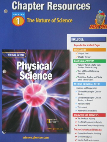 (image for) Glencoe Physical Science Chapter Resources 1 The Nature of (P)