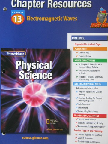 (image for) Glencoe Physical Science Chapter Resources 13 Electromagnetic Waves (P)