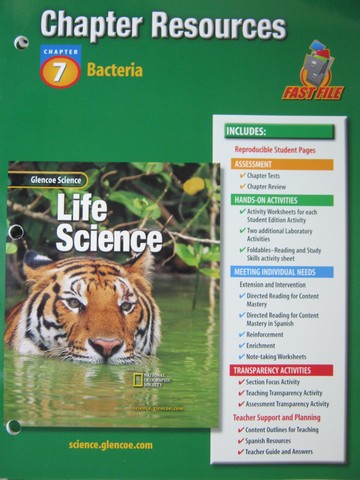 (image for) Glencoe Life Science Chapter Resources 7 Bacteria (P)