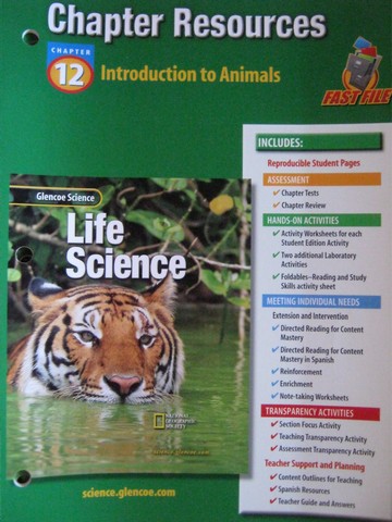(image for) Glencoe Life Science Chapter Resources 12 Introduction to (P)