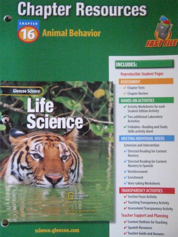 (image for) Glencoe Life Science Chapter Resources 16 Animal Behavior (P)