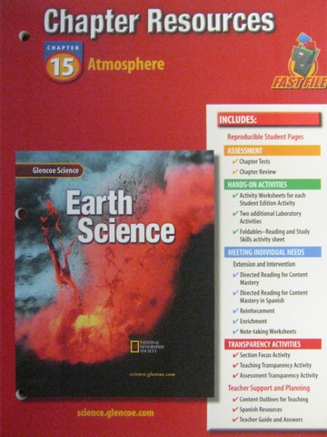 (image for) Glencoe Earth Science Chapter Resources 15 (P)