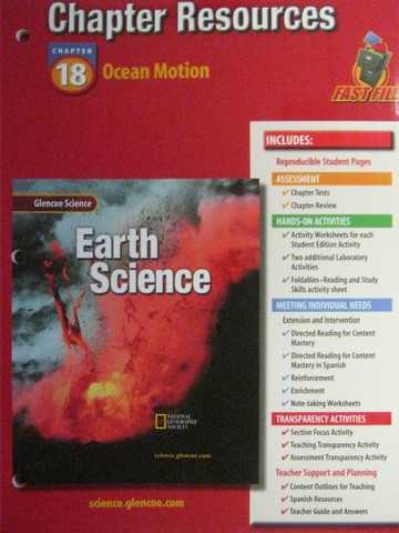 (image for) Glencoe Earth Science Chapter Resources 18 (P)