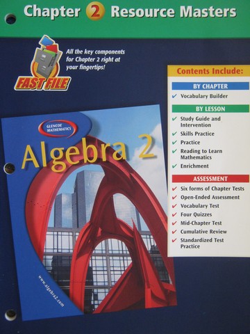 (image for) Glencoe Mathematics Algebra 2 Chapter 2 Resource Masters (P)
