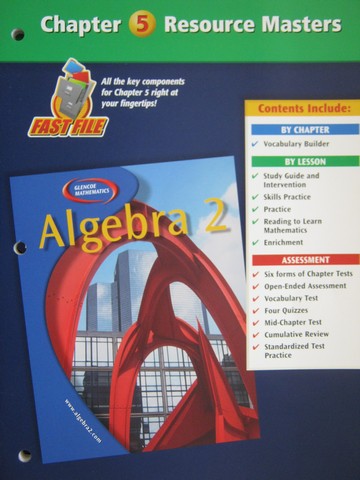 (image for) Glencoe Algebra 2 Chapter 5 Resource Masters (P)