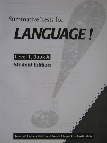 (image for) Language! 2nd Edition 1A Summative Test Student Edition (P)