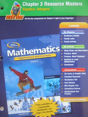 (image for) Mathematics Course 2 Chapter 3 Resource Masters (P)