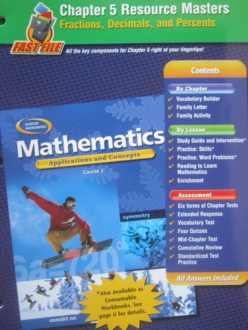 (image for) Mathematics Course 2 Chapter 5 Resource Masters (P)