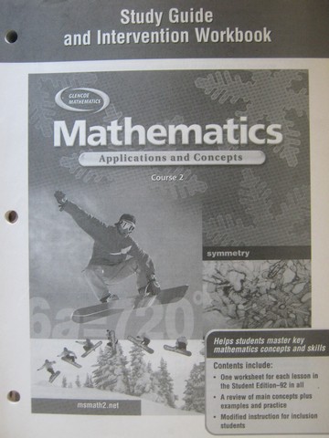 (image for) Mathematics Course 2 Study Guide & Intervention Workbook (P)