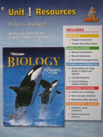 (image for) Biology the Dynamics of Life Unit 1 Resources (P)