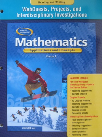 (image for) Mathematics Applications & Concepts 2 WebQuests Projects (P)