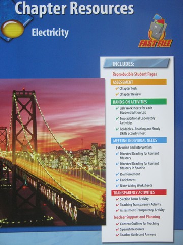 (image for) Glencoe Physical Science Chapter Resources Electricity (P)