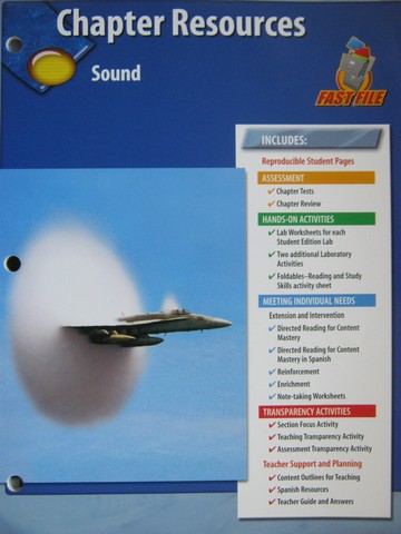 (image for) Glencoe Physical Science Chapter Resources Sound (P)