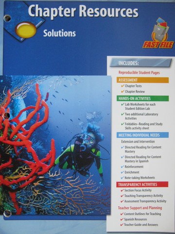 (image for) Glencoe Physical Science Chapter Resources Solutions (P)