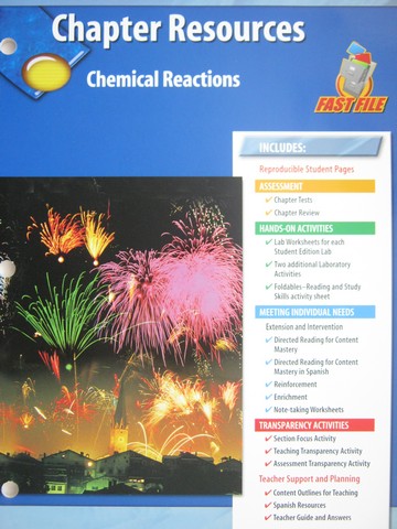 (image for) Glencoe Physical Science Chapter Resources Chemical Reaction (P)