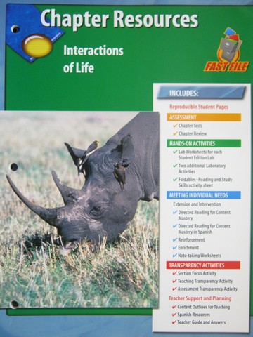 (image for) Glencoe Science Interactions of Life Chapter Resources (P)