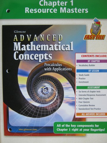 (image for) Advanced Mathematical Concepts Chapter 1 Resource (P)