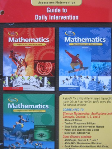 (image for) Glencoe Mathematics & MathScape Guide to Daily Intervention (P)