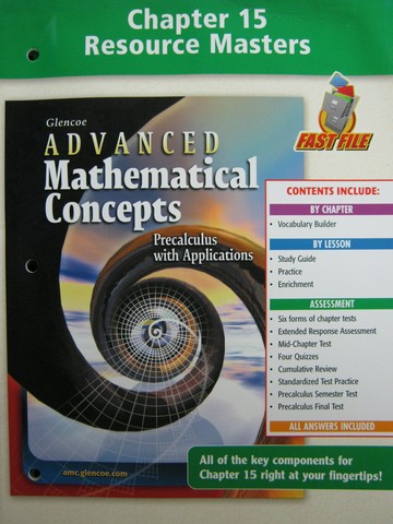 (image for) Advanced Mathematical Concepts Chapter 15 Resource (P)