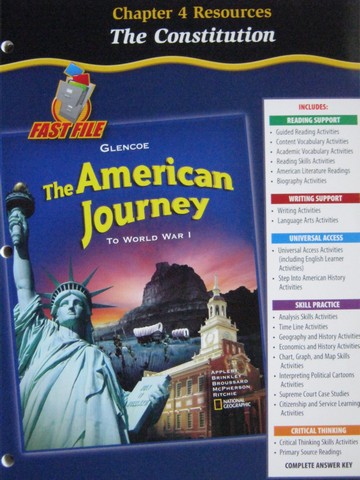 (image for) American Journey To World War 1 Chapter 4 Resources The Constitution (P)