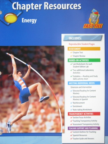 (image for) Glencoe Physical Science Chapter Resources Energy (P)