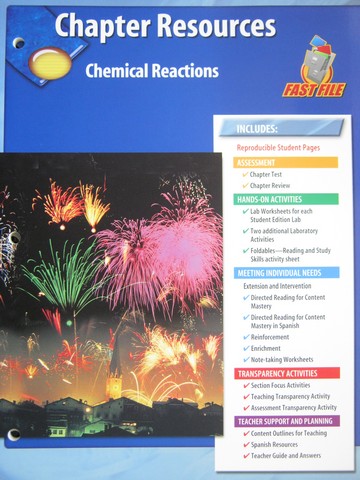 (image for) Glencoe Physical Science Chapter Resources Chemical Reaction (P)