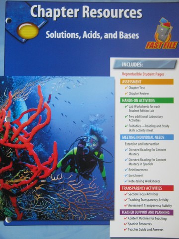 (image for) Glencoe Physical Science Chapter Resources Solutions Acids & (P)