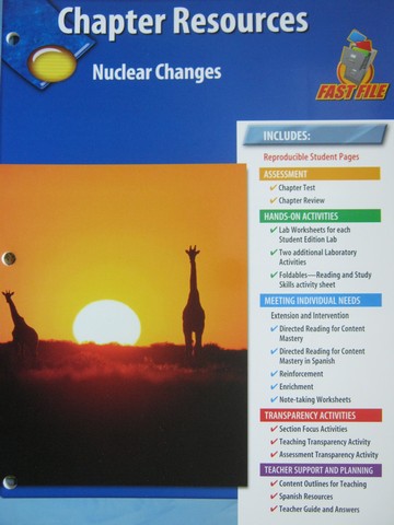 (image for) Glencoe Physical Science Chapter Resources Nuclear Changes (P)